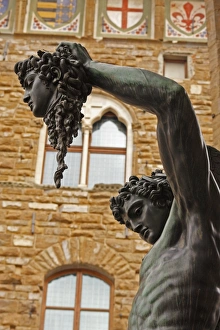 Statue Of Perseus Holding The Head Of Medusa Beside The Palazzo Vecchio Statue Of Perseus Holding The Head Of Medusa Beside The Palazzo Vecchio