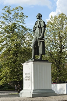 Statue of Schiller, monument, at the Comedy House, Centralnij Rajon, Kaliningrad Statue of Schiller, monument, at the Comedy House, Centralnij Rajon, Kaliningrad