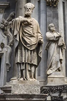 Statue of St. Peter, facade of cathedral. Catania Statue of St. Peter, facade of cathedral. Catania