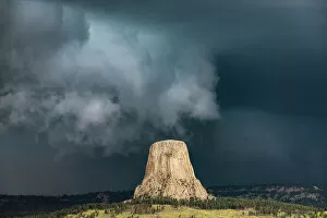 Photographers Collection: Storm over The Devils Tower, Wyoming. USA