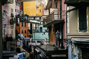 Street in Manarola village in Cinque Terre National Park, Liguria, Italy Street in Manarola village in Cinque Terre National Park, Liguria, Italy
