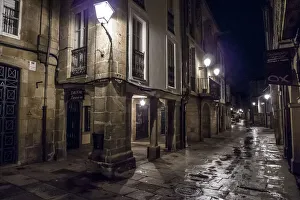 Street in old town of Santiago de Compostela