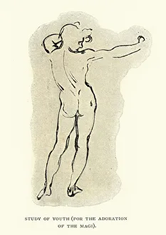 Study of youth by Leonardo Da Vinci, Renaissance art Study of youth by Leonardo Da Vinci, Renaissance art