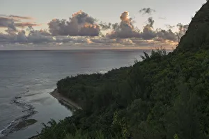 Stunning view along Hanakapiai portion of the Kalalau Trail, Kauai, Hawaii, USA Stunning view along Hanakapiai portion of the Kalalau Trail, Kauai, Hawaii, USA