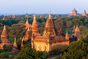 Stupas in the Bagan Archaeological Zone in Bagan, Myanmar Stupas in the Bagan Archaeological Zone in Bagan, Myanmar