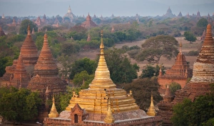 Stupas and temples in the Bagan Archaeological Zone on the plain of Bagan, Myanmar Stupas and temples in the Bagan Archaeological Zone on the plain of Bagan, Myanmar