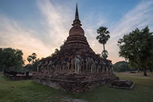 Sukhothai ancient temple in the morning sunrise Sukhothai ancient temple in the morning sunrise