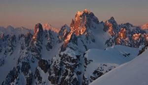 Sunrise on Cadini di Misurina, Dolomites, Italy Sunrise on Cadini di Misurina, Dolomites, Italy