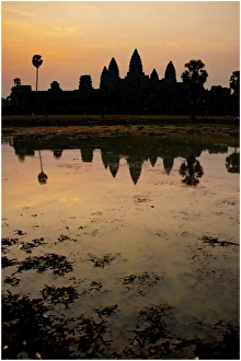Sunrise And Reflections Of Angkor Wat Temple Sunrise And Reflections Of Angkor Wat Temple