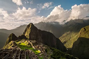 Sunset over the ancient city of Machu Picchu, Peru Sunset over the ancient city of Machu Picchu, Peru