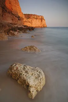 Sunset on the beach in Lagos, Algarve, Portugal, Europe Sunset on the beach in Lagos, Algarve, Portugal, Europe
