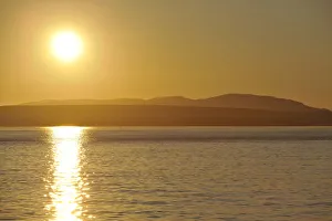 Sunset, evening atmosphere off the Olympic Peninsula, Washington, Strait of Juan de Fuca Sunset, evening atmosphere off the Olympic Peninsula, Washington, Strait of Juan de Fuca