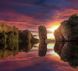 Sunset James Bond island near Phuket in Thailand Sunset James Bond island near Phuket in Thailand