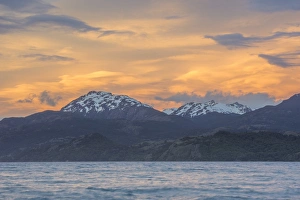 Sunset on Lake General Carrera, General Carrera Lake, Puerto Tranquilo, Aysen Province Sunset on Lake General Carrera, General Carrera Lake, Puerto Tranquilo, Aysen Province