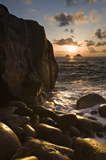 Sunset at Porth Nanven, Cornwall, England Sunset at Porth Nanven, Cornwall, England