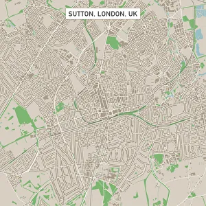 Sutton London UK City Street Map Sutton London UK City Street Map