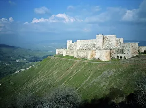 Syria, Krak des Chevaliers, fortress on hilltop Syria, Krak des Chevaliers, fortress on hilltop