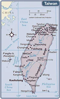 Maps Gallery: Taiwan country map