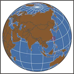 Maps Gallery: Taiwan locator map