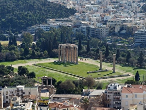 <b class=qtipBold><figcaption>Temple of Olympian Zeus, Athens</figcaption></b><br>Temple of Olympian Zeus seen from the Acropolis of Athens, Greece. Also known as the Olympieion or Columns of the Olympian Zeus.<br><em>© Federica Grassi</em> Temple of Olympian Zeus, Athens