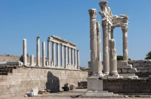 Temple of Trajan in the Hellenistic City in Pergamon, Turkey Temple of Trajan in the Hellenistic City in Pergamon, Turkey