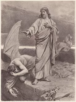 World Religion Collection: The Temptation of Christ, photogravure, published in 1886