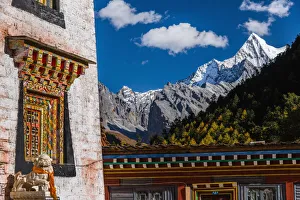 The Tibetan Monastery in Yading Nature Reserve The Tibetan Monastery in Yading Nature Reserve
