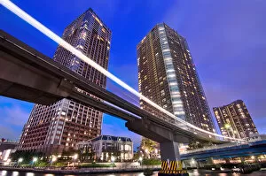 Images Dated 1st September 2013: Tokyo Monorail And Skyscrapers