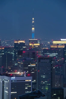 Tokyo skytree at night from Roppongi hill Tokyo skytree at night from Roppongi hill