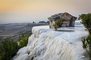 Tomb submerged in a travertine pool in Hierapolis Tomb submerged in a travertine pool in Hierapolis