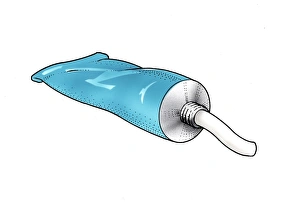 Images Dated 19th February 2008: Toothpaste squeezed out of tube