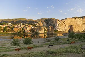 Townscape with the Tigris River, Hasankeyf, Batman Province, Southeastern Anatolia Region Townscape with the Tigris River, Hasankeyf, Batman Province, Southeastern Anatolia Region