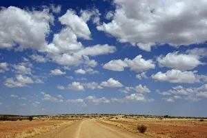 Track in a desert landscape, Naukluft Mountains, Hardap Region, Namibia Track in a desert landscape, Naukluft Mountains, Hardap Region, Namibia