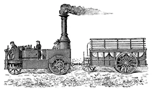 Traction Engine, Or Steam Car, Invented By M. Lotz From Nantes Traction Engine, Or Steam Car, Invented By M. Lotz From Nantes
