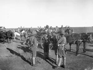 <b class=qtipBold><figcaption>Trading Post</figcaption></b><br>circa 1900: British troops smoking pipes while off duty at a trading post during the Boer War. (Photo by Reinhold Thiele/Thiele/Getty Images) Trading Post