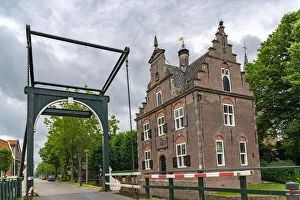 Traditional Dutch architecture and bridge Traditional Dutch architecture and bridge