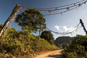 Traditional gate at the entrance to the village, Soppong or Pang Mapha area, Mae Hong Son province, northern Thailand Traditional gate at the entrance to the village, Soppong or Pang Mapha area, Mae Hong Son province, northern Thailand