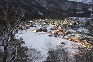 Traditional Shirakawa-go Village in Winter Traditional Shirakawa-go Village in Winter