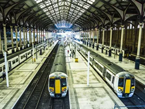 Trains at Liverpool Street Station, London Trains at Liverpool Street Station, London