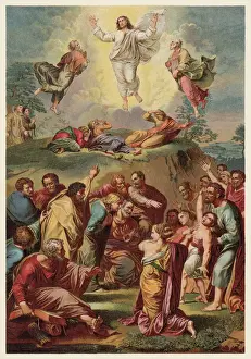Raphael's Transfiguration Chromolithograph Print (1890). Art