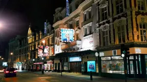 Prints of The Apollo Theatre and the Lyric Theater in the West End on Shaftesbury Avenue in the City of Westminster, in central London, England Travel Imagery Prints: Shaftesbury Avenue West End Print