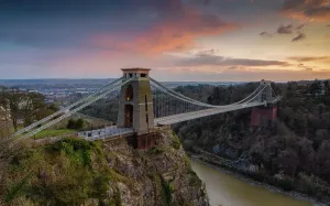 Clifton Suspension Bridge Print at Sunset, Bristol, UK