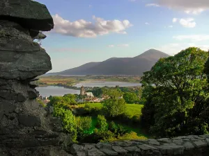 Prints of Mourne Mountains Northern Ireland from Dundrum Castle Related Prints: Mourne Mountains Print from Dundrum Castle, Northern Ireland