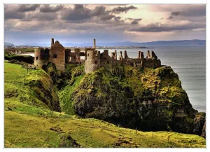 Prints of Castle built in the Middle Ages Castle Prints: Fine Art Storehouse Print of Dunluce Castle, 14th Century