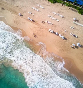 Travel Photography From John And Tina Reid Prints: Condado Beachfront Birds Eye View Print
