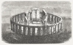 Prints of Stonehenge near Salisbury to a previous state. Woodcut engraving from my archive, published in 1876 Salisbury Prints: Fine Art Storehouse Print of Stonehenge, England (1876)