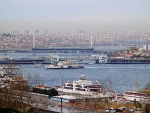 Ataturk Prints: Golden Horn Print, Istanbul Cityscape