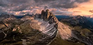 Tre Cime di Lavaredo, Dolomite Alps, Panorama, Italy