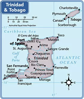 Related Images Gallery: Trinidad and Tobago country map
