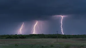 Tripple lightning in Northwestern Texas. USA Tripple lightning in Northwestern Texas. USA